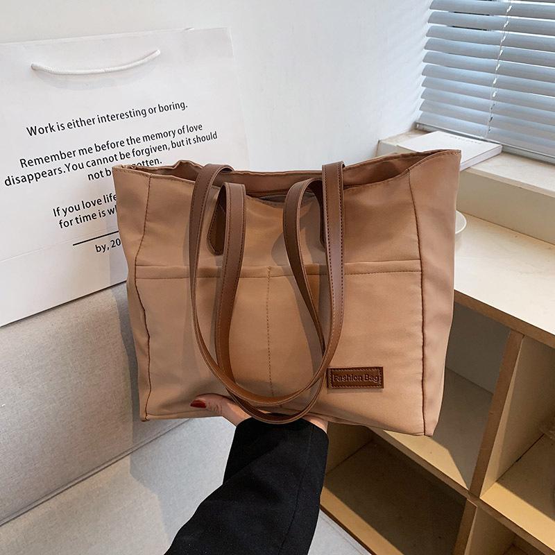 

Сумка большой вместимости женская новая летняя ткань Оксфорд высококлассная на плечо для студентки для поездок на работу сумка-тоут хаки