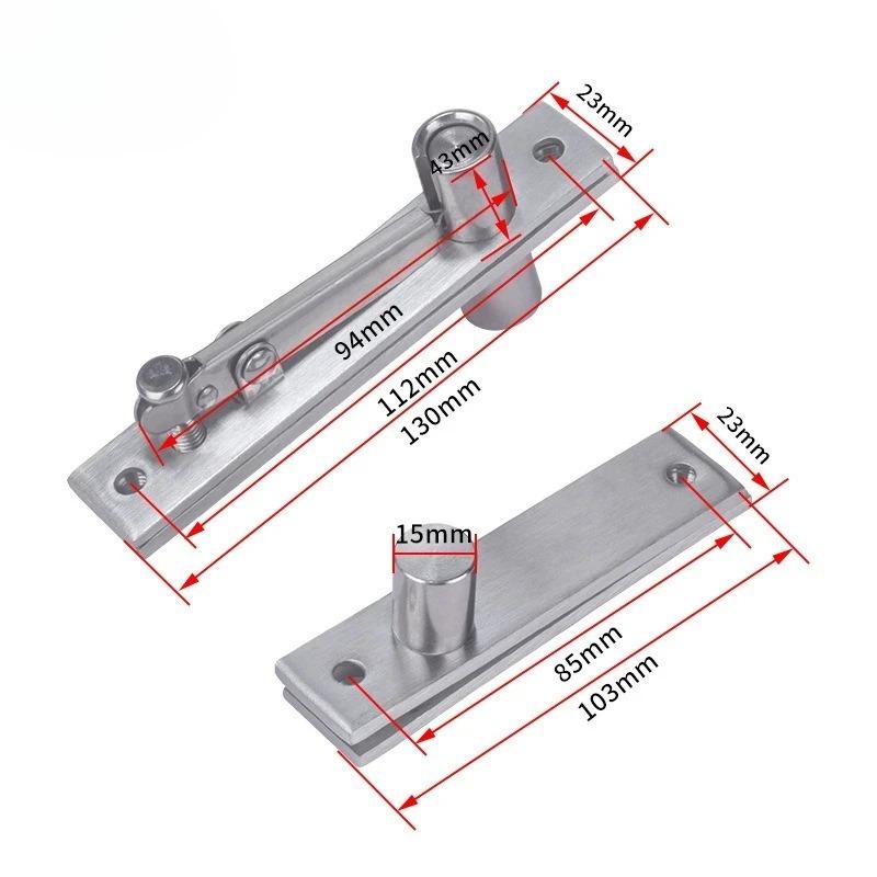 1 Set 360 Degree Rotate Stainless Steel Hidden Door Hinge Kit Heavy-duty Door Pivot Hinge for Wooden Door/Secret Doors/Bookshelf