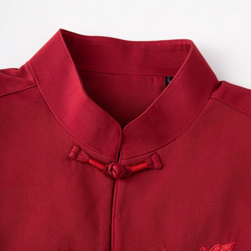 Elderly Men's Embroidered Tang Suit Jacket