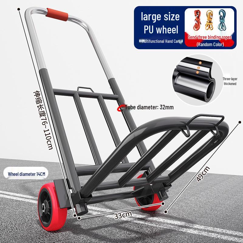 Foldable Hand Cart Trolley for Groceries, Luggage, and Express Delivery