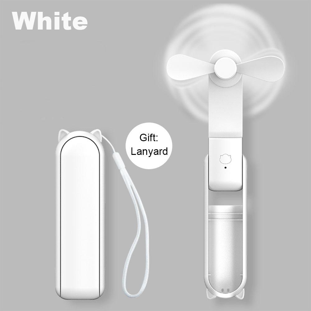Mini Small Pocket Fan Solid Color Cooling Hand Fan Portable Handheld Fan  Outdoors