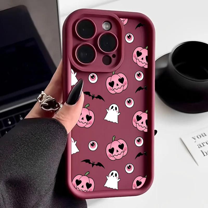 

Pumpkin Halloween Happy Soft Silicone Case For iPhone 17 Pro 14 15 Plus 11 12 13 16 E Pro Max Coque 17AIR Shockproof Phone Cover iPhone 11 Pro
