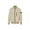 Ss24 Solid Color Logo Sleeve Badge Single Chest Pocket Zipper Long Sleeve Lightweight Nylon Jacket Men Jackets Yellow 801541022V0095