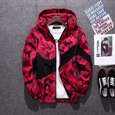 Spring Men's Fashion Casual Sports Jacket Floral Camouflage Jacket