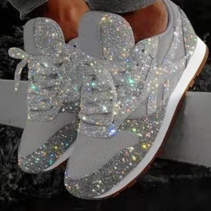 Autumn Muffin Casual Shoes Breathable Rhinestone New Platform Sports Women's Shoes