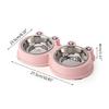 Double Dog Bowls Stainless Steel Pet Bowl Food Water Feeder for Cats Small Dogs