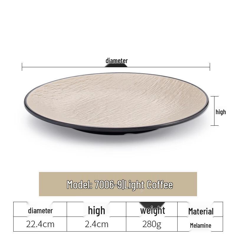 

ZISIZ Меламиновая круглая мелкая тарелка в японском стиле