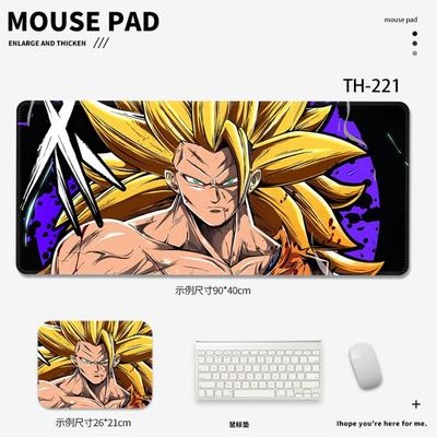 Geburtstagsgeschenk Leder-Mauspad Dragon Ball Anime E-Sport Spiel Maus Tastatur Tischunterlage Jungen Fortgeschritten Rutschfest Wasserdichtes Mauspad