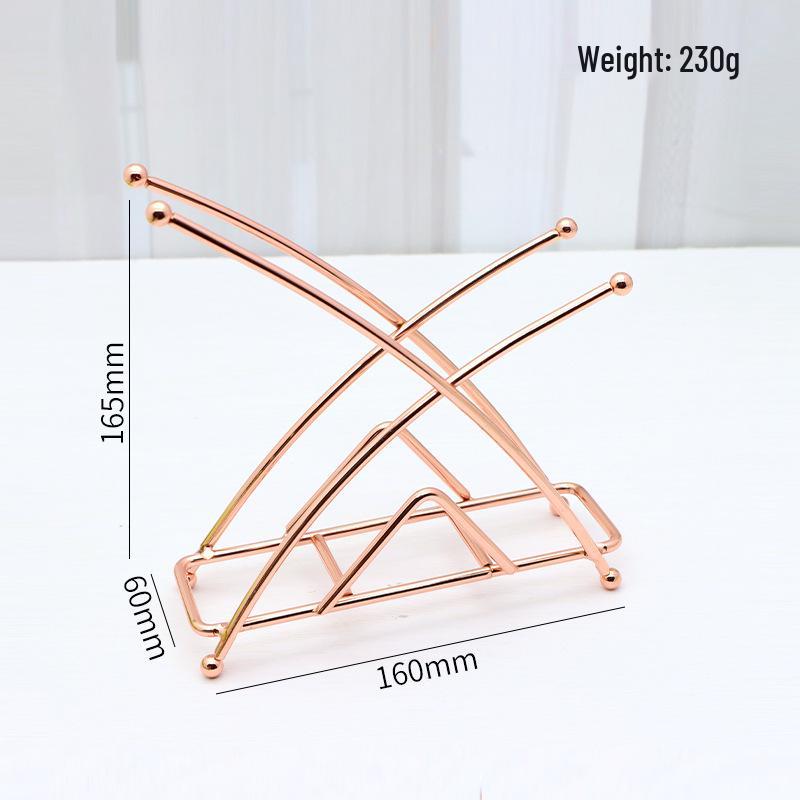 Nordic Iron Tissue Holder: Vertical Napkin Rack for Kitchen or Dining Table