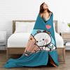 Bear And Panda Bubu Dudu Blanket Cute Cartoon Balloon Flannel Throw Blankets Bedroom Sofa Decoration Soft Warm Bedsprea