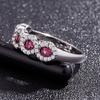 Silver 925 Ruby Ring Gemstones Jewelry For Women Emerald Zircon Fashionable Female Anniversary Gift Size 5 -11