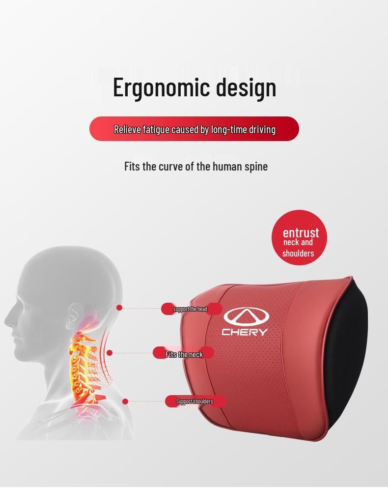 Подушка для підтримки шиї автомобіля Chery: Сумісний з підголівником Little Ant QQ, Ice Cream Arrizo 5, Tiggo 8