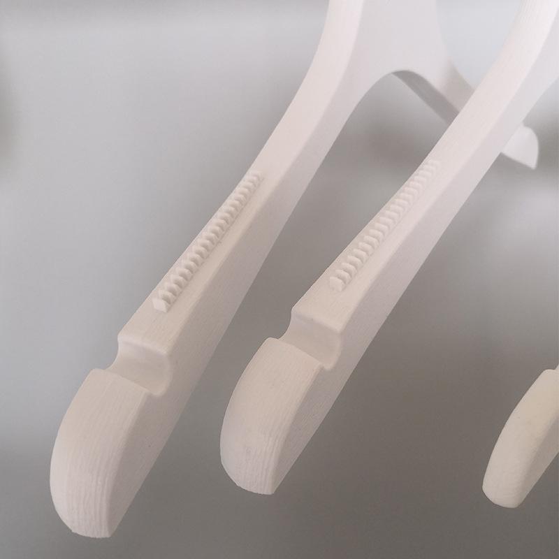 White Plastic Women's Clothing Hanger with Pant Clips for Live Streaming and Household Use