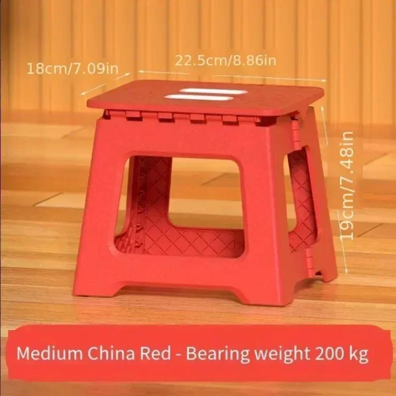 Portable Folding Stool for Outdoor Activities - Thickened Plastic, Lightweight Design
