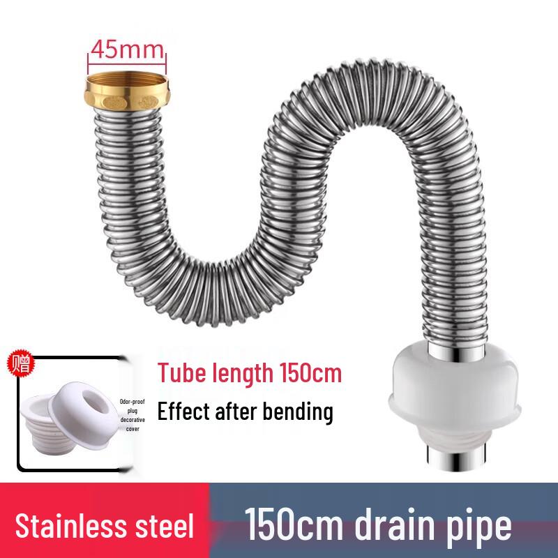 Huashunying Stainless Steel Single Bowl Kitchen Sink Drain Pipe Kit