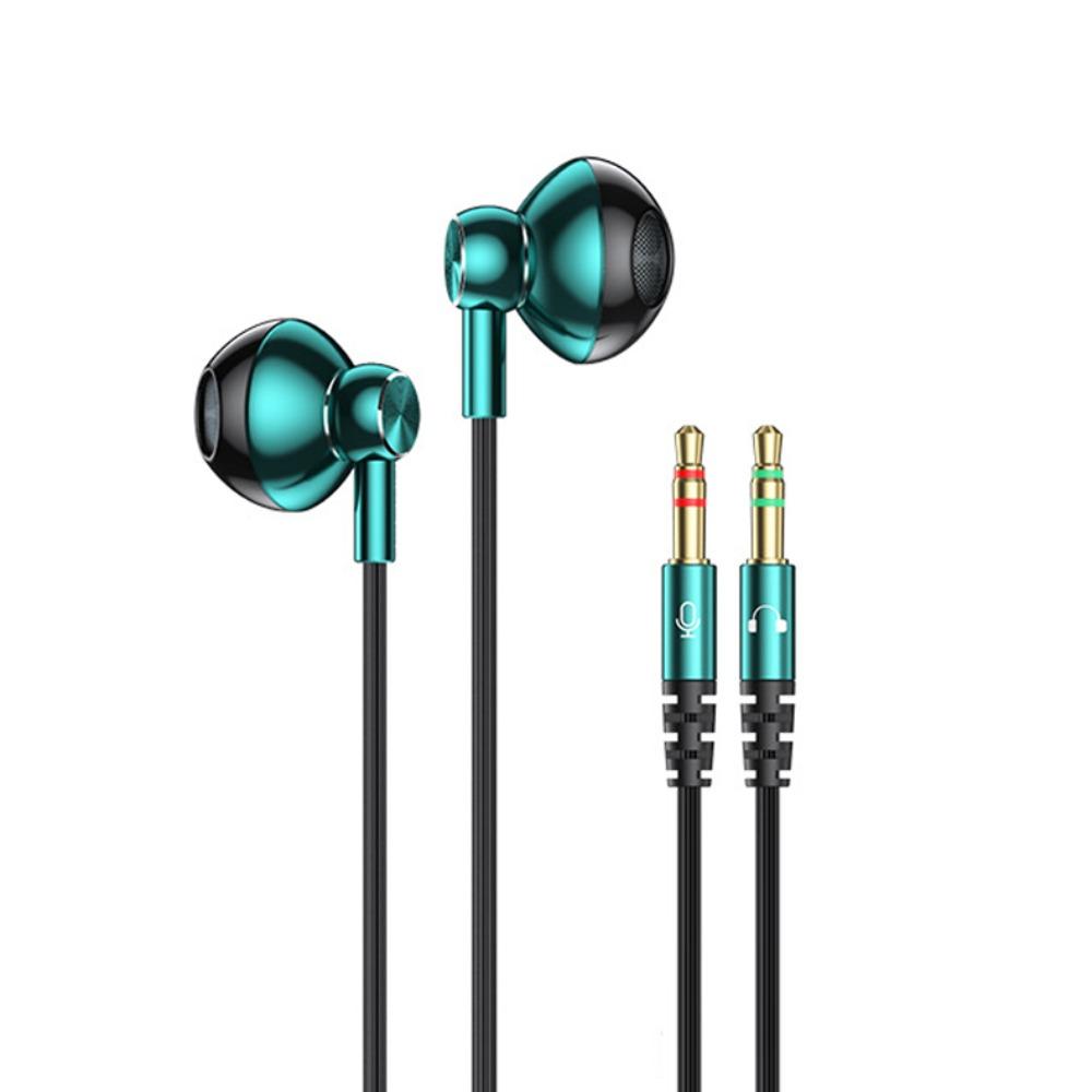 in Ear 3.5mm Wired Earphones 3.5mm Jack Wired Headset Dual Jack Headphones  for Desktop/Computer/PC