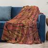 Geometric Pattern Blanket Abstract Triangle Design Cozy Fleece Throw Blanket Decorative Bed Blanket Gift for Women/Men