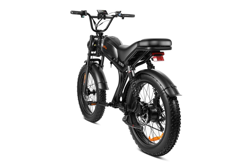 EMOKO C93pro-24 Retro E-bike, 24x4-inch Off-road Fat Tires, 48V 23Ah Battery, Full Suspension System, Hydraulic Brakes.