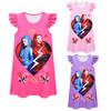 Charming New Kids Flying Sleeve Dress Descendants 4 Halloween Girl's Nightgown With Milk Silk Fabric Ideal For Summer Wear