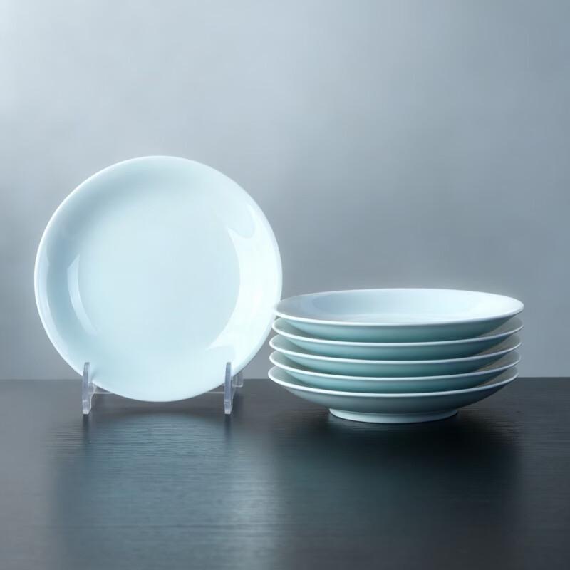 Haoya Jingdezhen Celadon Ceramic Dinner Plates - 6 Inch (Set of 6)