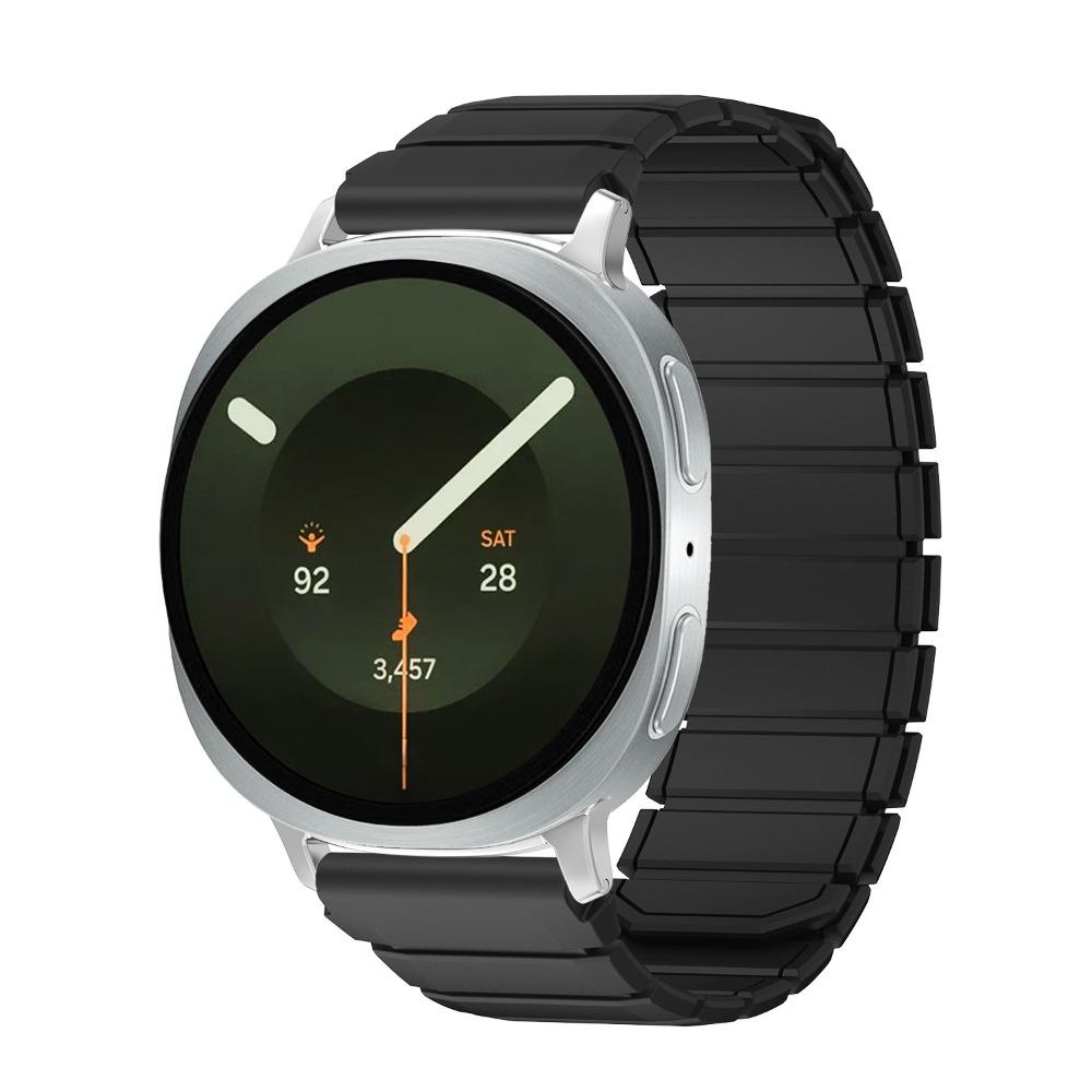 Two Color Magnetic Silicone Band Compatible with Samsung Galaxy Watch9 Watch8 40/44mm Watch 8 Classic 46mm Sport Wrist Bracelet