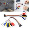 Color End Alligator Clip Wire 20cm/30cm Crocodile Clamps Jumper Wire DIY Alligator Electrode Clip Wires Male Female for Arduino