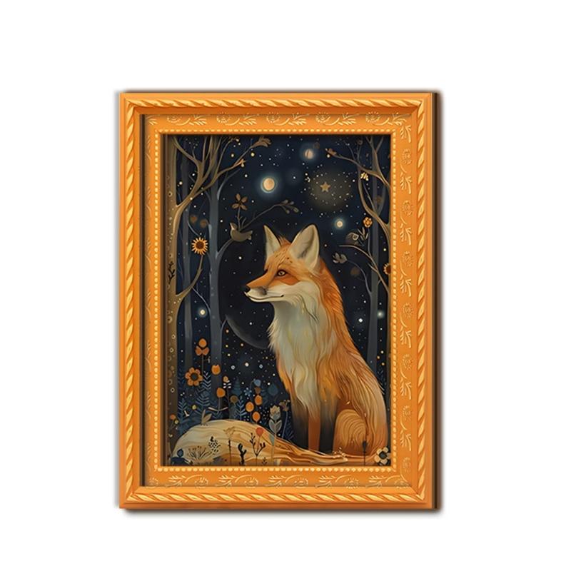 Classical Art Inspired Wooden Magnetic Fridge Frame For Kitchen Office Decoration Fridge Magnetic Mini Photo Frame