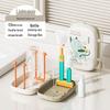 Portable Baby Bottle & Nipple Cleaning Brush Set with Drain Rack and Storage Box