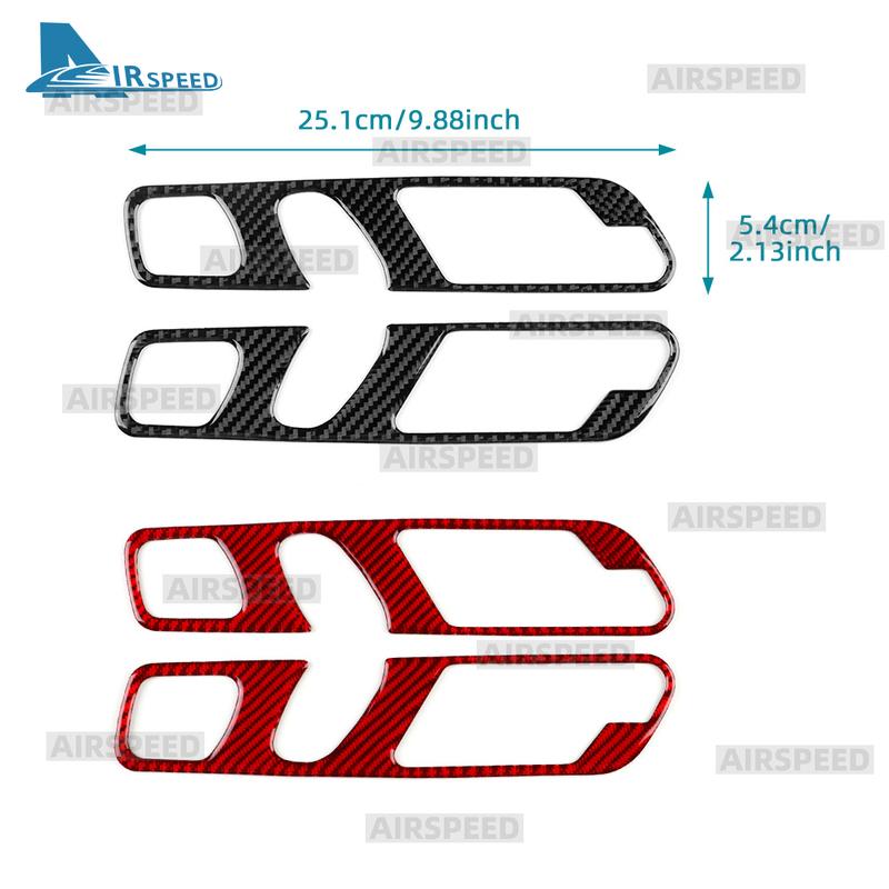 Real Soft Carbon Fiber Trim Sticker For Mercedes Benz SLK R170 1996 1997 1998 1999 2000 2001 2002 2003 Inner Door Handle frame
