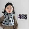 Kids Scarf Winter Warm Korean Fashion Sweet Heart Design Knitted Neck Warmer Thick Soft Scarf for Children Boy Girl (3-14 Year)