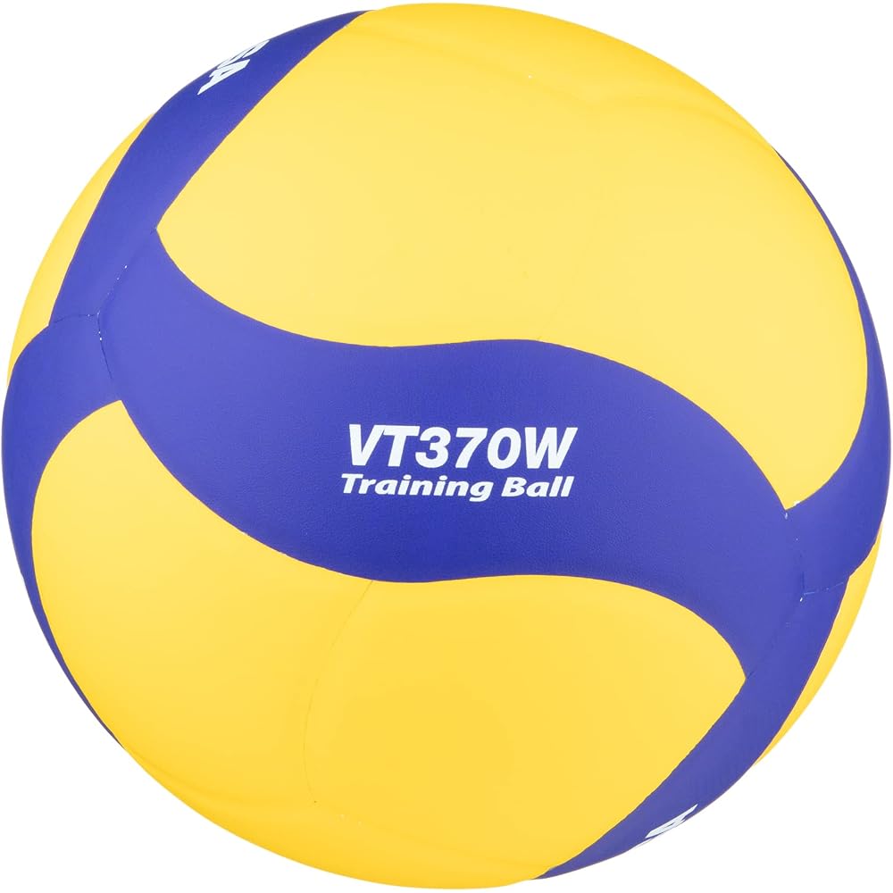 MIKASA VT370W Tréninkový medicinbal na volejbal 370g Žlutý/Modrý pro obecné použití, pro univerzity a střední školy