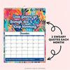 2025 Employment Calendar Humorous Blasphemy Mental Health Support Monthly Plan Inspirational Quotes Home and Office