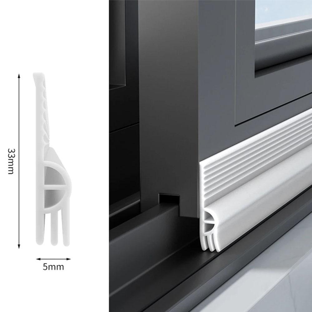 TPE Self Adhesive Window Seal Strip Self Triple Sound Insulation Windproof Anti-Cold Door Under Flexible Weatherstrip Tape