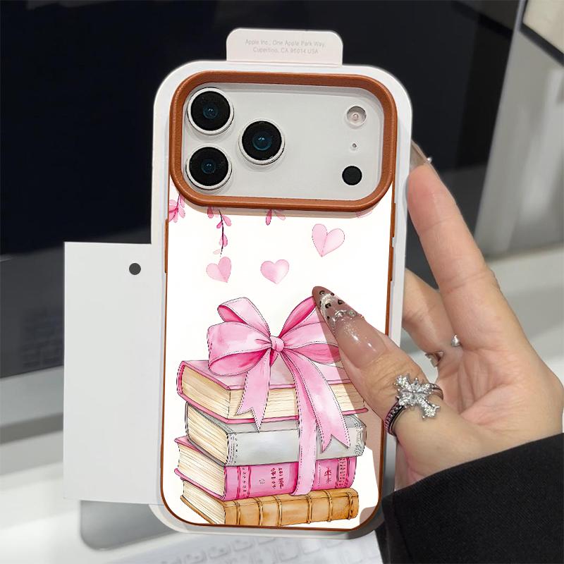 

Colorful Bowknots Pattern Case For iPhone 17 Pro Max iPhone 16 15 14 13 Pro Max 11 17e 16e Luxury Leather Texture Soft Silicone Matte Cover iPhone 17 Pro Max коричневий