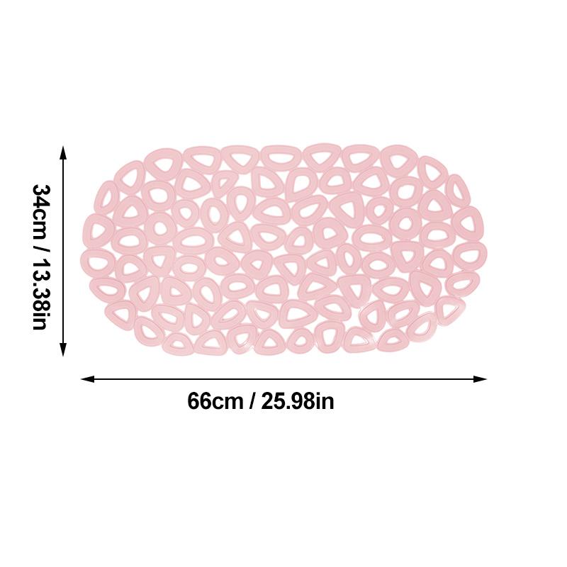

ПВХ полая ванная сливной нескользящий коврик для ванной нескользящий ковер противоскользящий коврик для ванной для пожилых людей и детей гаджет для ванной 65.5x34cm розовый