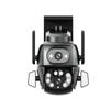 Câmera binocular WIFI de tela dupla 4K 8MP PTZ AI Body Rastreamento automático CCTV Segurança Luz colorida inteligente Monitoramento de visão noturna