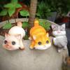 Whimsical Cat Fish Tank Hanging Flower Pot Ornament for Garden Decor