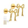 2X Sturdy Metal Bowknot Drapery Clips Space Efficient S Hook for Window Treatments Quick Install Curtain Organizers for HX6C