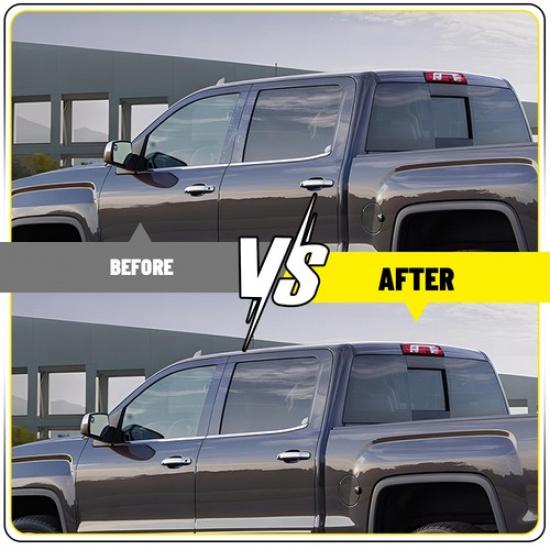 4x Gloss Black Door Pillar Posts Cover Trim For 2014-2018 Chevy Silverado 1500 N