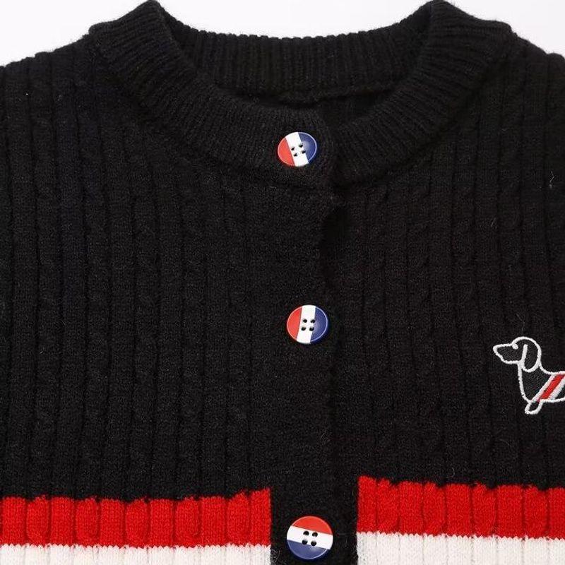 Kaslead New Arrival Women's Clothing Fashion Style Stylish Simple and Versatile Casual Button Decoration Knitting Cardigan