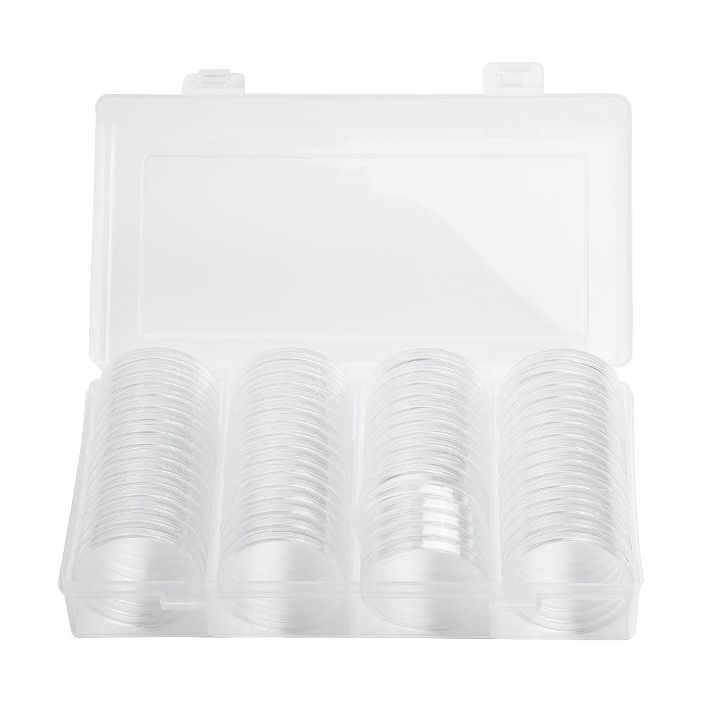 Clear Panda Coin Holder Commemorative Gifts Medal Organizer Plastic Protect Reusable Round Capsule Storage Box