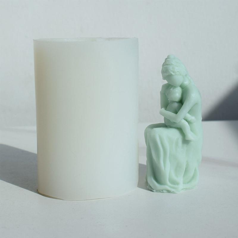 Mother Hug Kid Candle Mold Silicone Craft Mold Silicone Texture Hand-Making Tool for DIY Hand-Making Candle Soap Crafts
