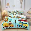 Cute Cartoon Boys Bedding Set Car Track Pattern Duvet Cover Set Children Bed Cover Comforter Cover Full King Pillow Case