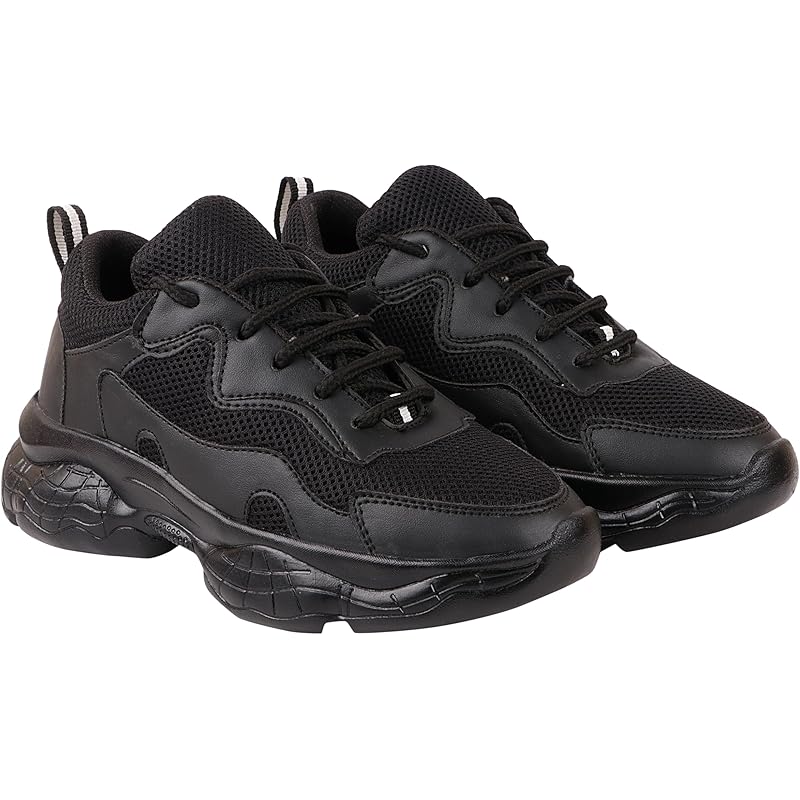 Shoetopia Girls Oscar Black Casual Shoe - 3 Uk (Girls-Oscar-Black)