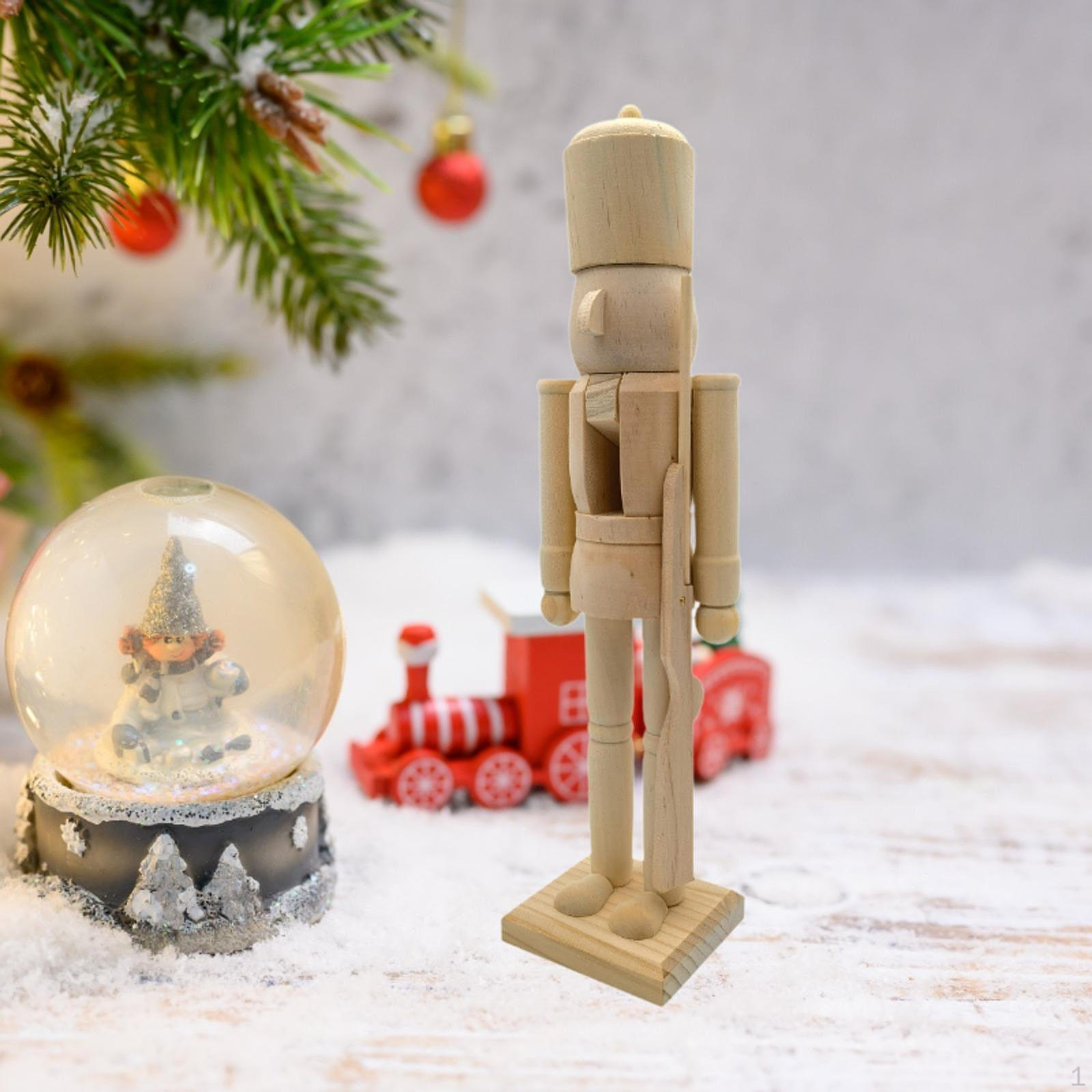 

Рождественская поделка Щелкунчик деревянная фигурка необработанное дерево своими руками D