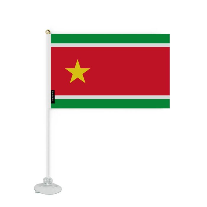 Drapeau - Guadeloupe - Mini Drapeau Ventouse - 14 X 21 Cm - Polyester - Impression Recto/Verso