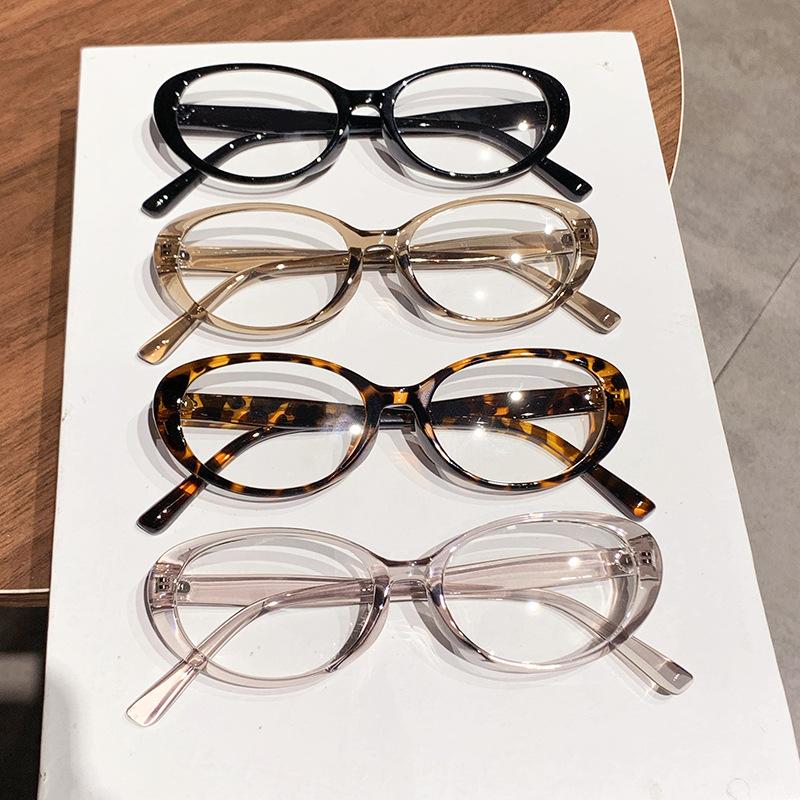 Fashionable Photochromic Myopia Glasses Retro Small Oval Women's INS Style HD Anti Blue Light Minus Diopter Eyeglasses