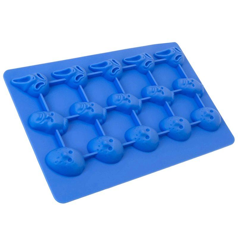 

2025 Trend Silicone Molds-3D Scary Film Icons-Horror Movie Character Molds For Halloween For Chocolate, Candy Resin,Crafts синий