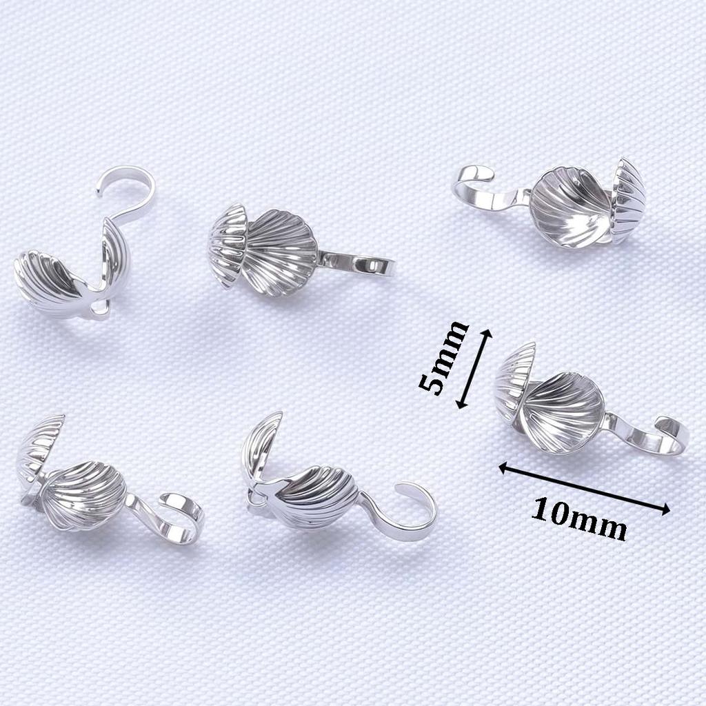 10PCS Brass Crimp End Beads 18K Gold Plated Tip Ball Chain Connector Clasp for DIY Necklace Bracelet Jewelry Making Accessories