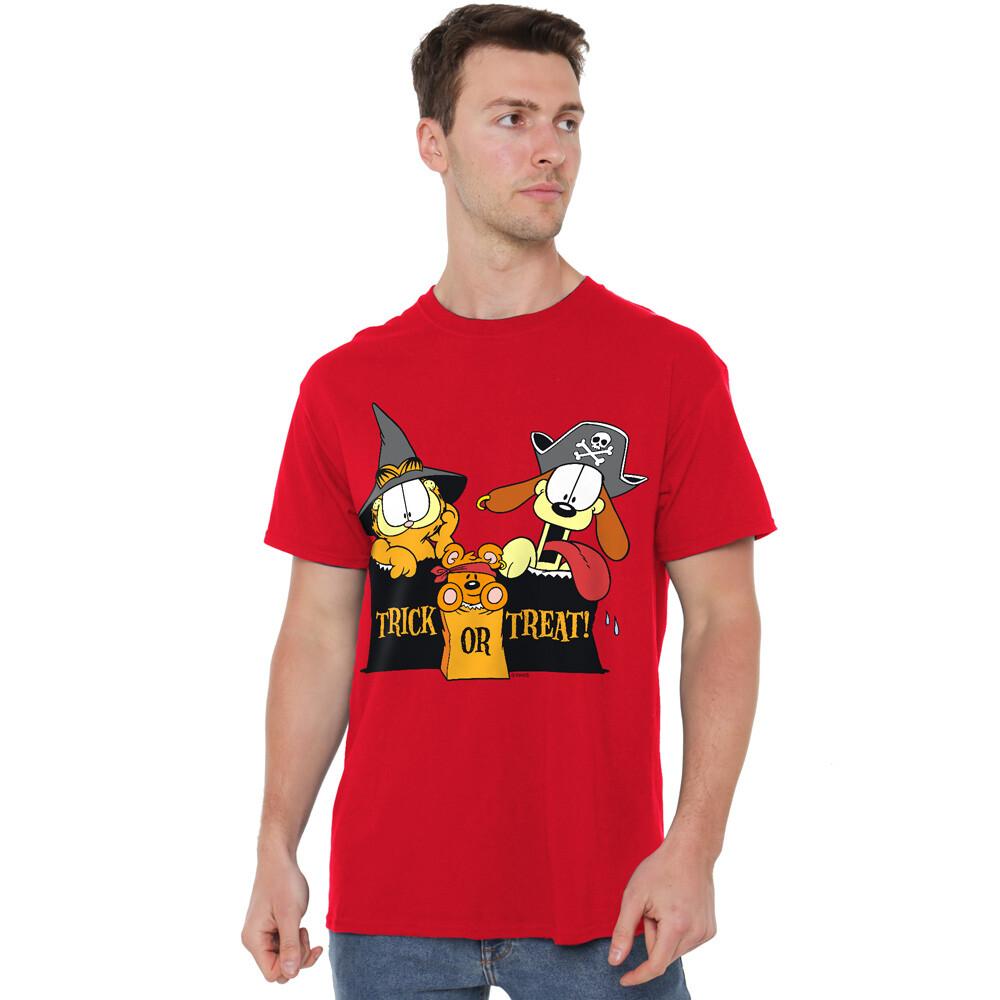 Garfield Trick Or Treat T-Shirt S-4XL Red XXXXL